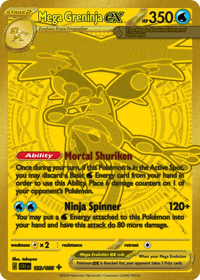 Mega Greninja ex Está Dominando o Meta do Pokémon TCG em Junho de 2026